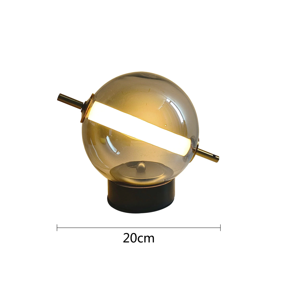 RadiantRevival - Retro Glass Table Lamp with Warm Glow