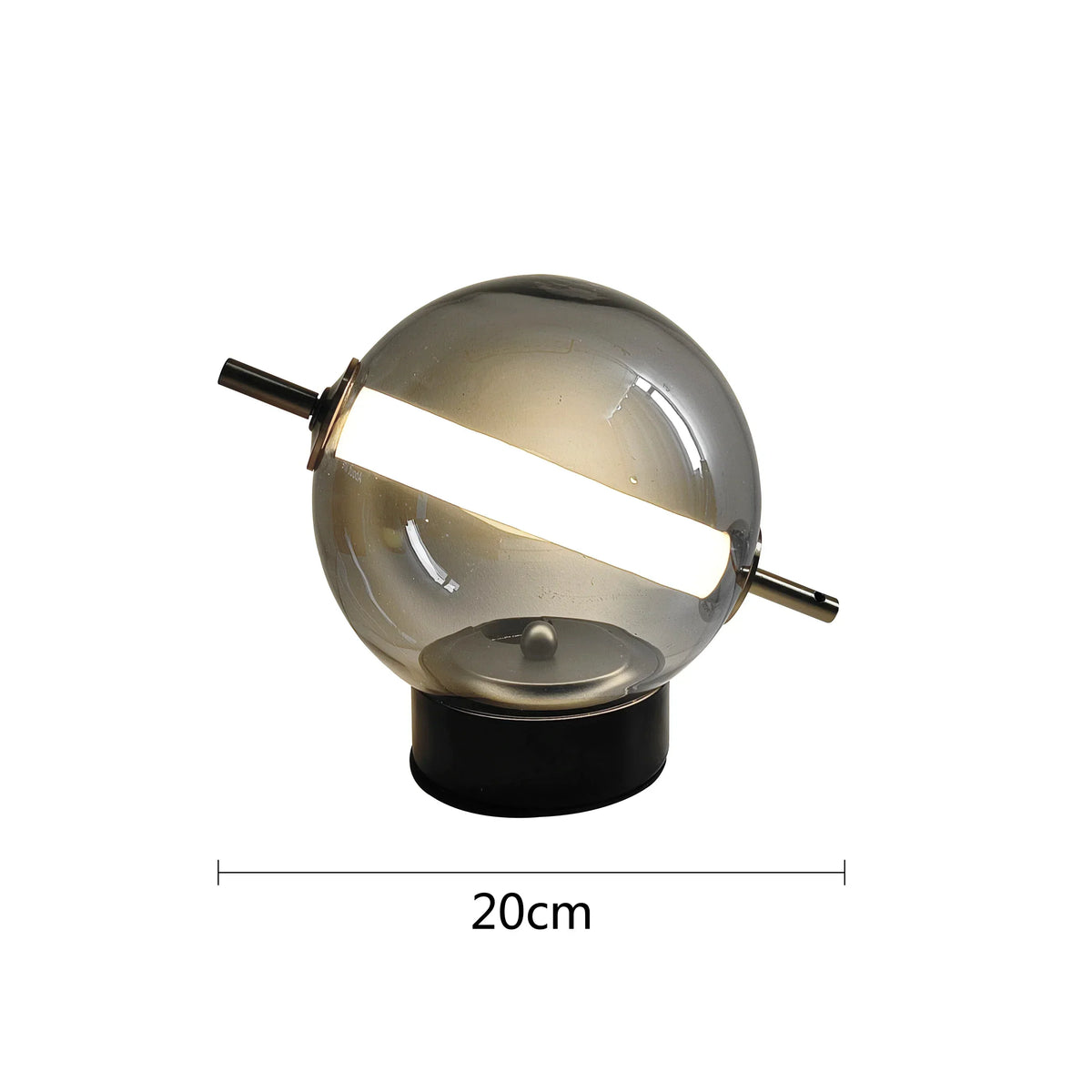 RadiantRevival - Retro Glass Table Lamp with Warm Glow