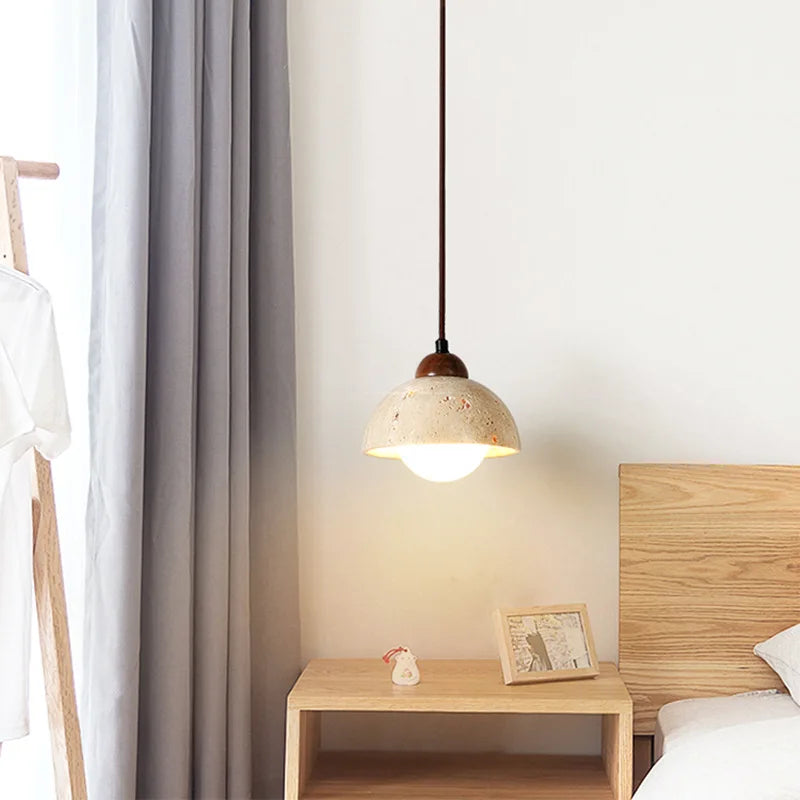 TranquilGlow Chandelier - Wabi-Sabi Stone Chandelier for a Calming Glow