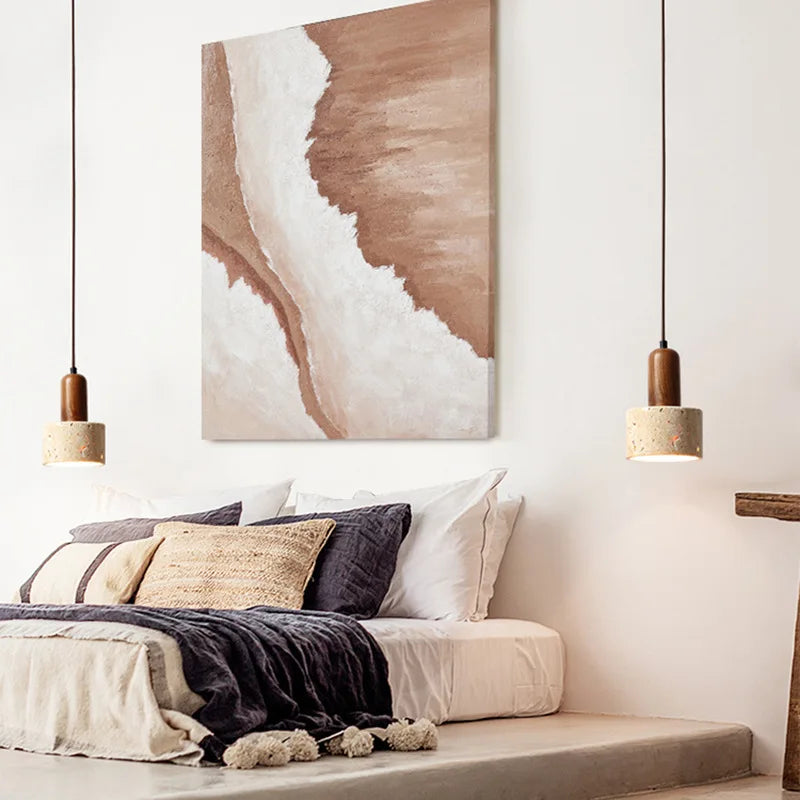 TranquilGlow Chandelier - Wabi-Sabi Stone Chandelier for a Calming Glow