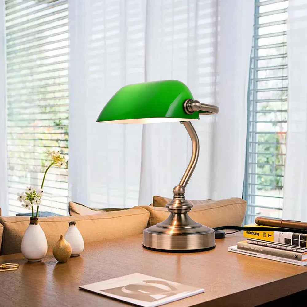 NostalGlow - Mini Retro Desk Lamp with Elegant Design