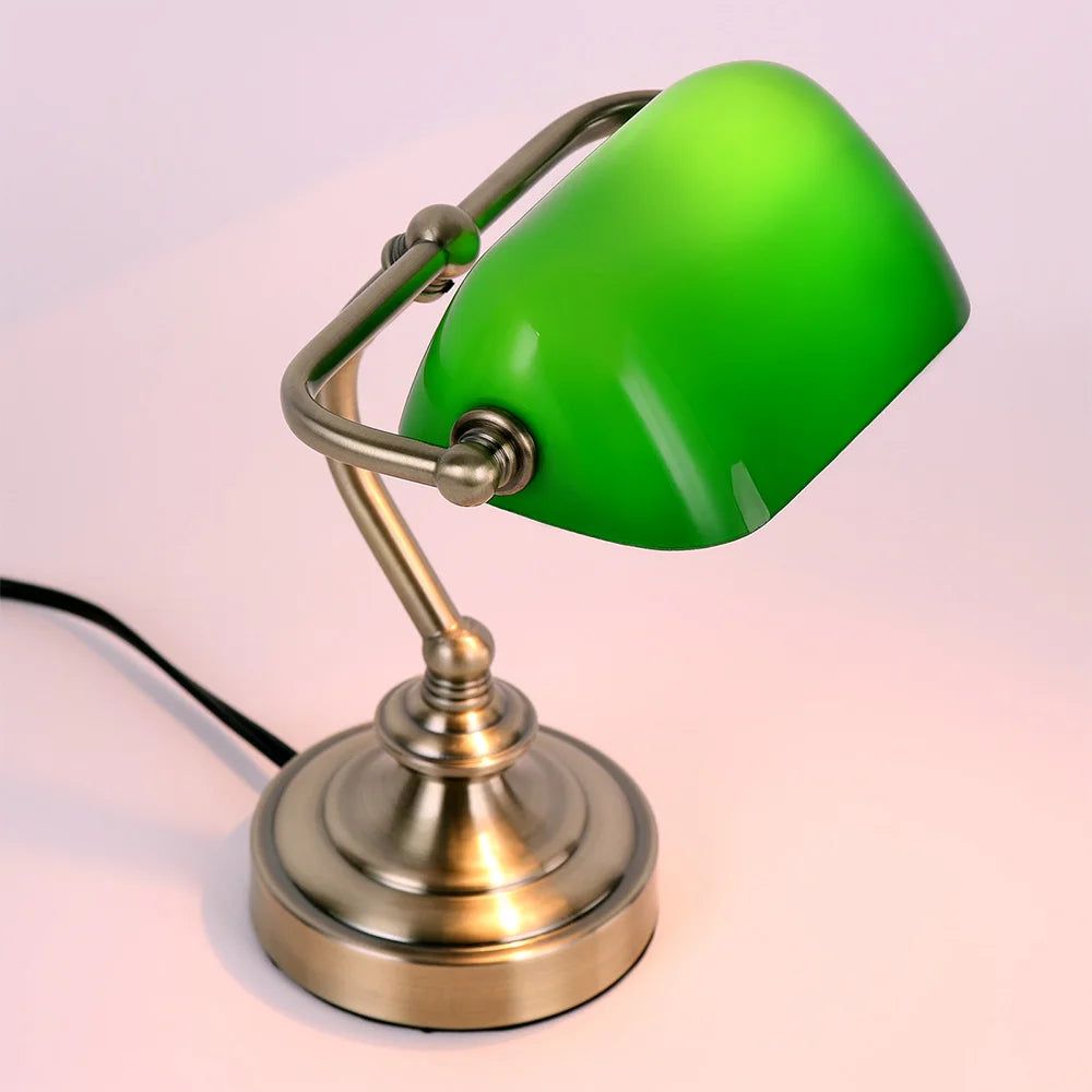 NostalGlow - Mini Retro Desk Lamp with Elegant Design