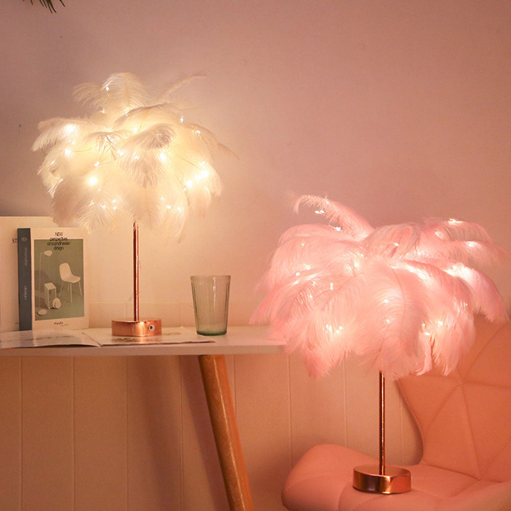 OstrichGlow Nightlight - Lampe Ambiance Pied Rose