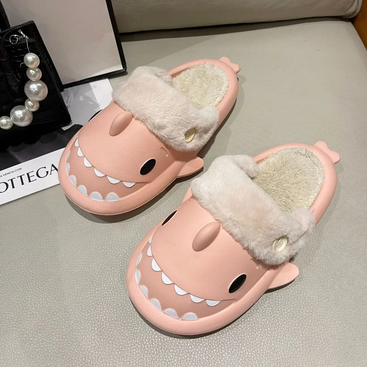 SharkSlippers - Cozy Cotton Shark Slippers for Indoors