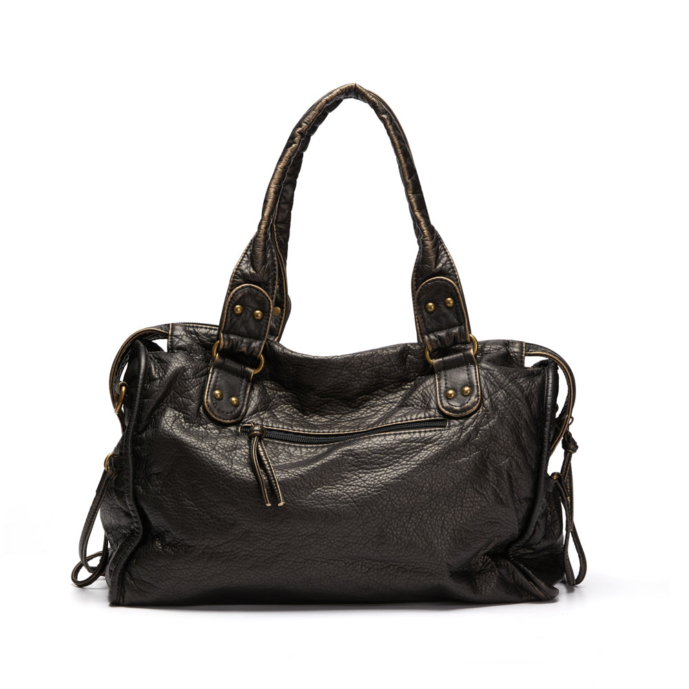 NoirClass - Sac À Main Cuir Noir Élégant