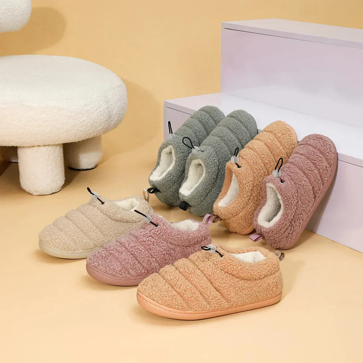 CloudWalk - Non-Slip Plush Slippers for Winter