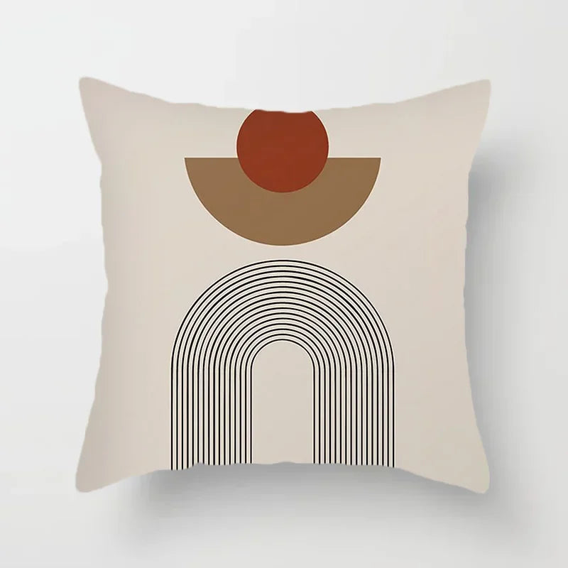 Aurum Cushion Cover - Black and White Abstract Print Decorative Cover