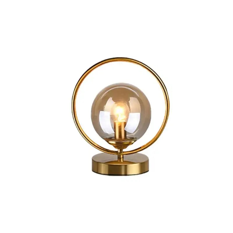 BallGlow - Glass Table Lamp with Brass Accents
