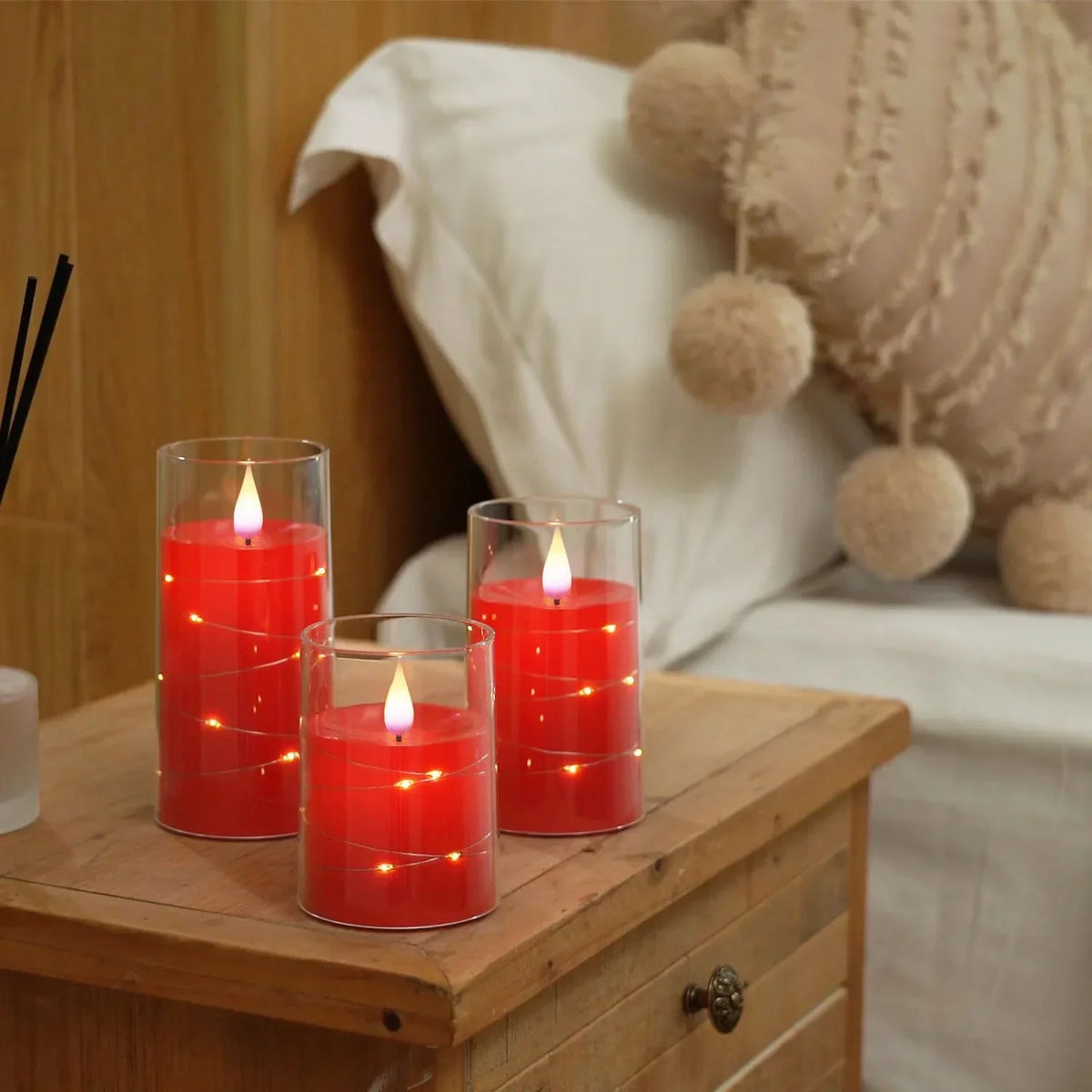 Flameflex - Realistic Flame LED Candles, Set of 3