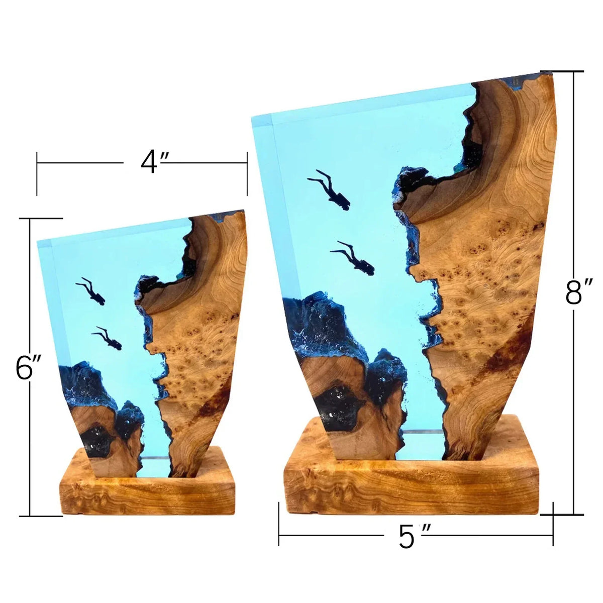 OceanGlow - USB Rechargeable Epoxy Resin Table Lamp