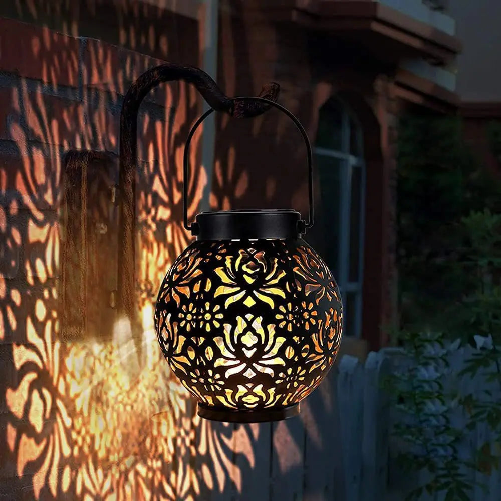 Orion Solar Lantern - Wrought Iron LED Garden Lantern