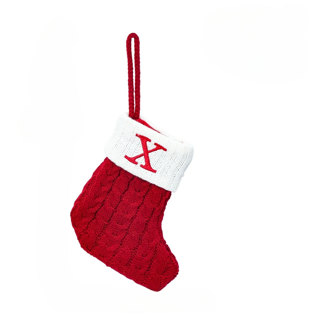 NoelEnTricot - Knitted Christmas Stocking with Snowflake Pattern