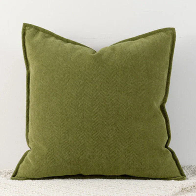 DuneWeave - Solid Color Chenille Cushion Cover for a Warm Interior