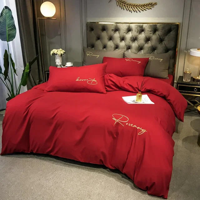 EmbroiLux Bedding - Elegant Embroidered Duvet Cover