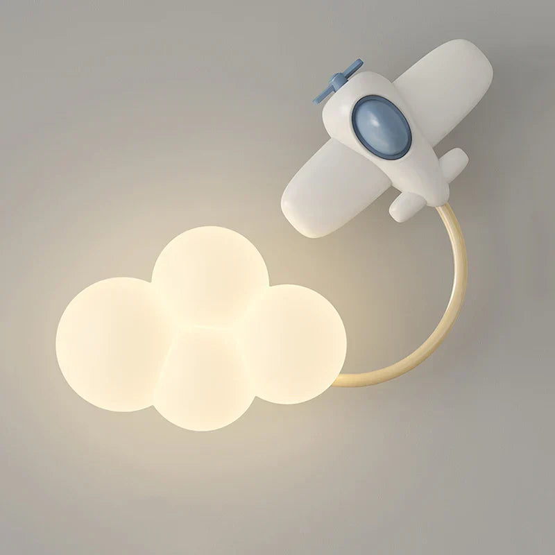 CartoonAirplane Light - Kids Bedroom Airplane Wall Lamp
