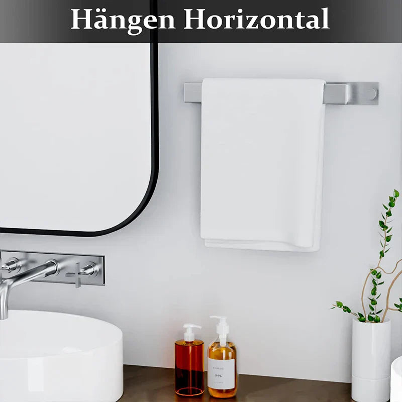 Adhesive Towel Holder - Modern Stainless Steel Wall Mount for Bathroom
