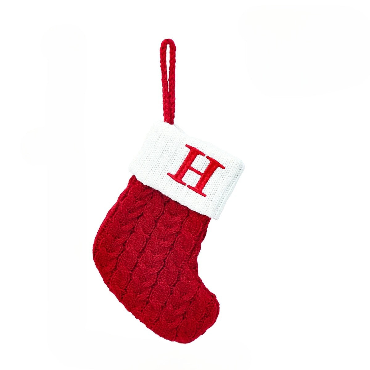 NoelEnTricot - Knitted Christmas Stocking with Snowflake Pattern