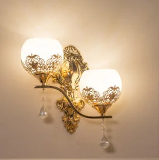 Saphira - Golden K9 Crystal LED Wall Sconce