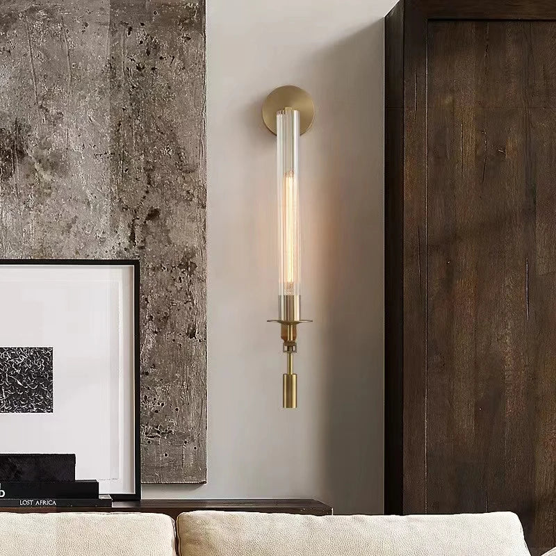 Camberlyn - Luxury Gold Glass Wall Sconce