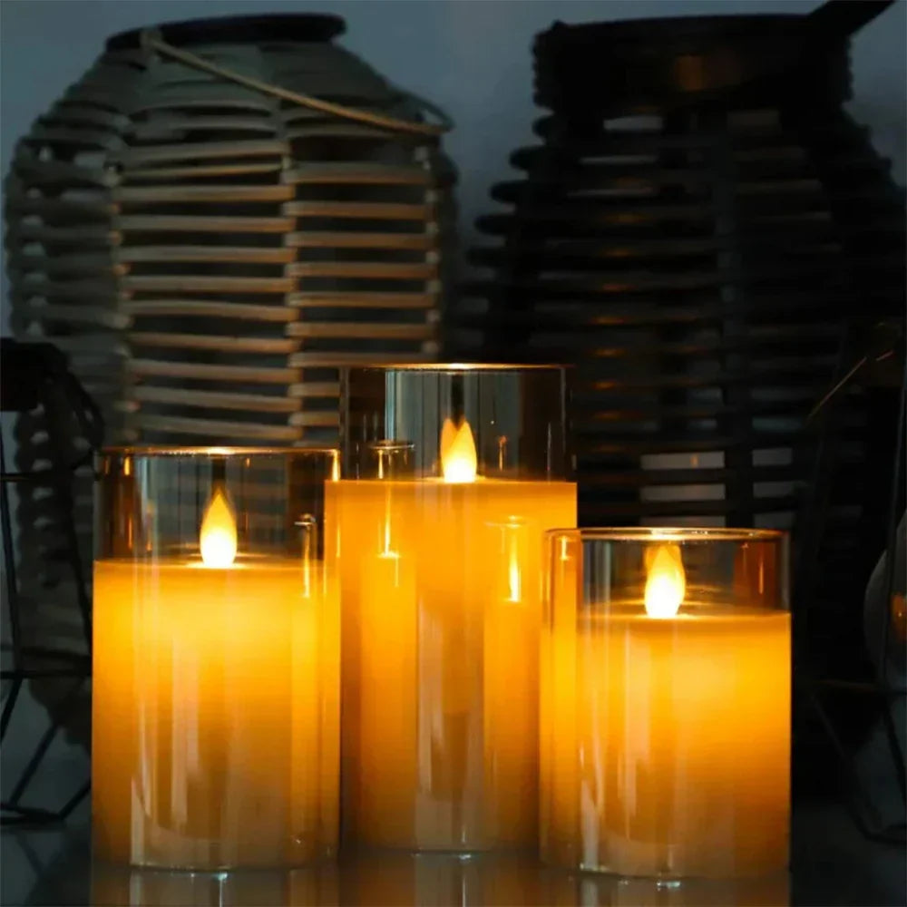CandleGlow - Remote Control LED Candles, Set of 3