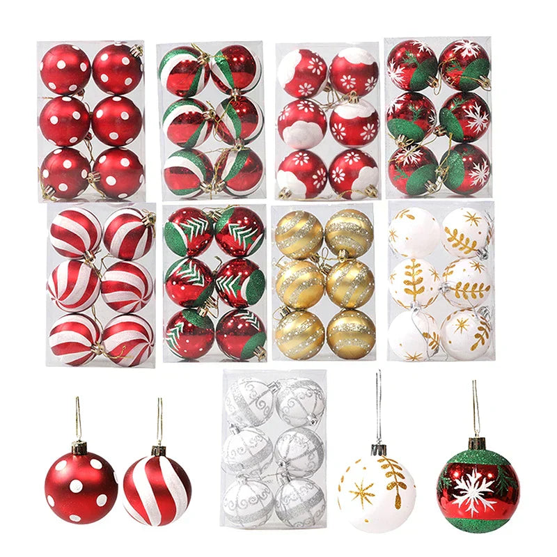 Burswirl - Elegant Snowflake Christmas Ornaments Set of 6