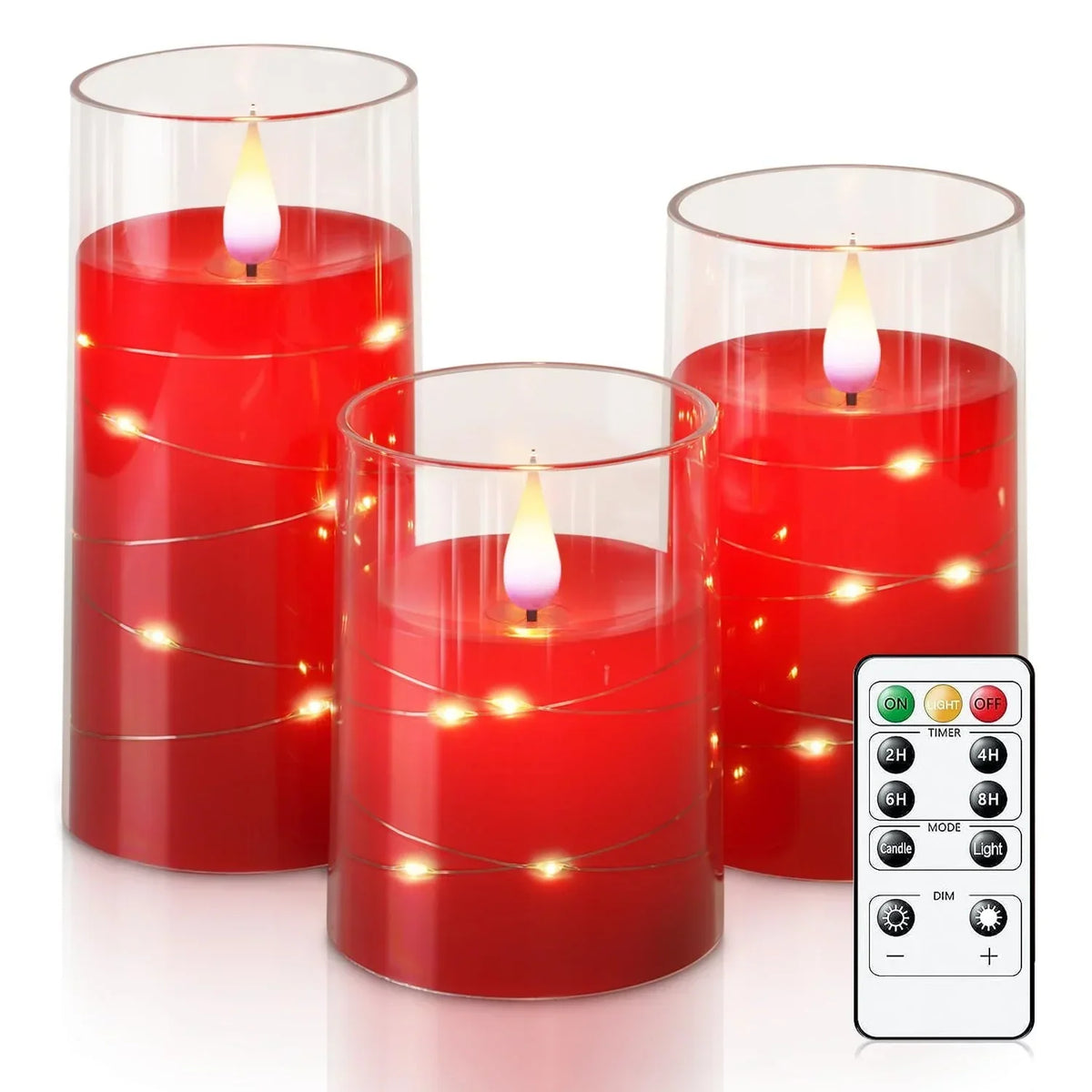 Flameflex - Realistic Flame LED Candles, Set of 3