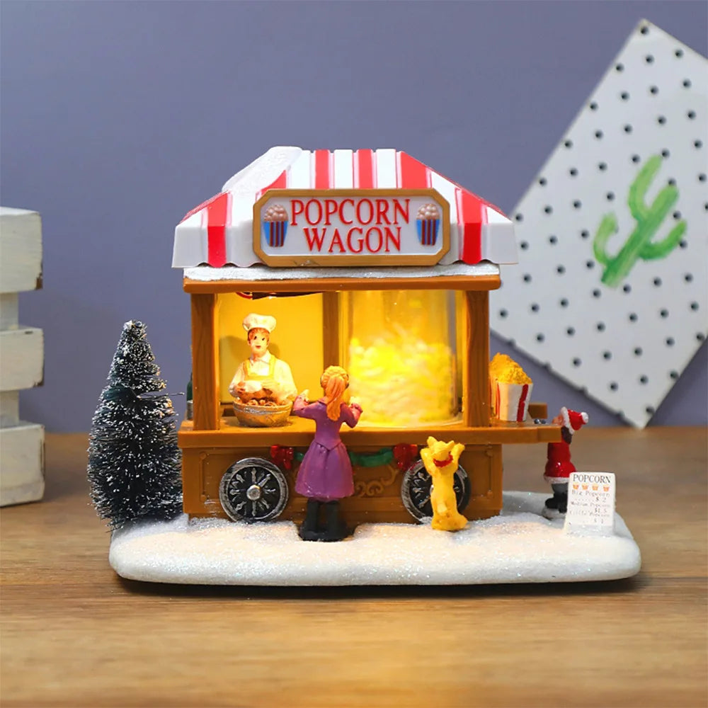 JoyfulMelody - Musical Light-Up Popcorn Christmas House