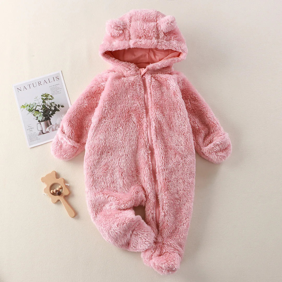 Aspenbun - Soft Hooded Baby Onesie with Integrated Feet