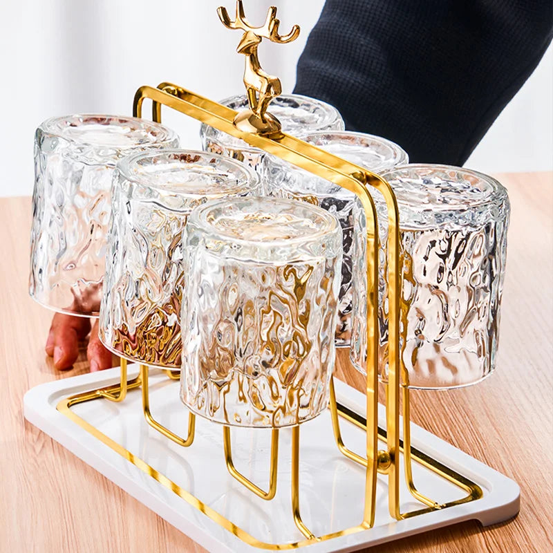 Glacio - Whiskey Glasses with Reindeer Stand for Festive Nights