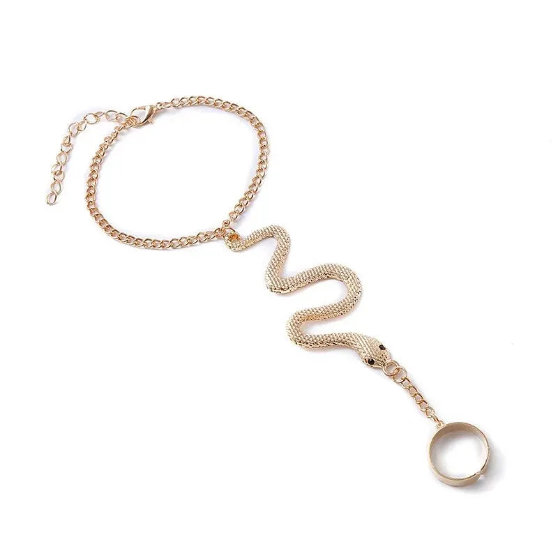 SerpentElegance - Set luxe bracelet et bague serpent