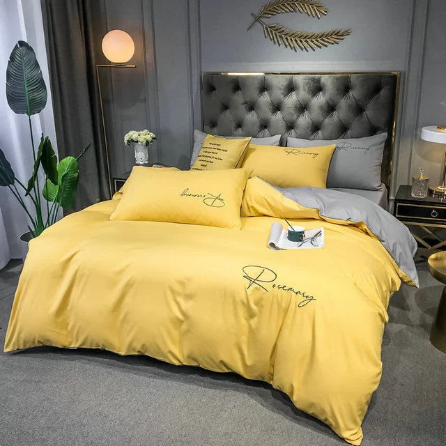 EmbroiLux Bedding - Elegant Embroidered Duvet Cover