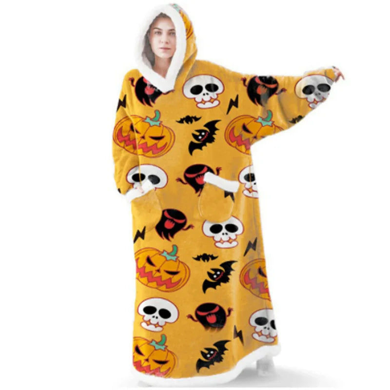 SleeveSnug - Oversized Flannel Sweatshirt Blanket for Winter
