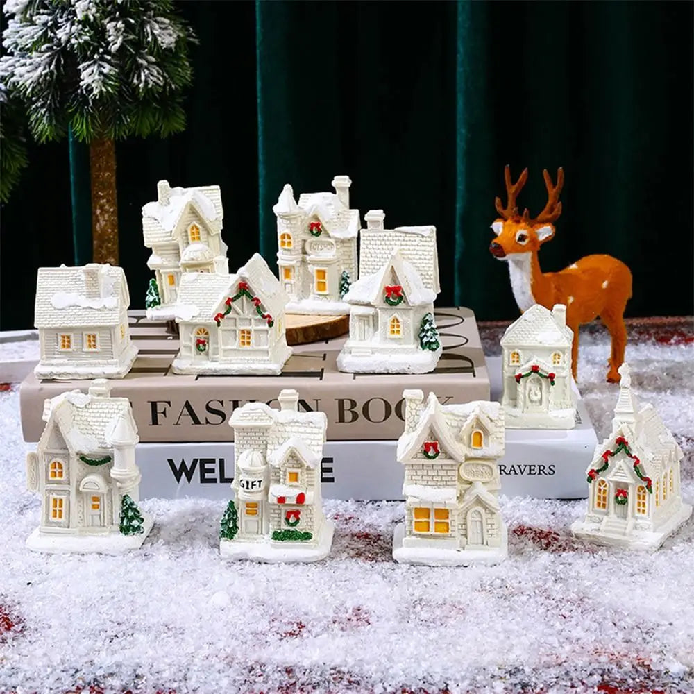 AuroraTwinkle - Light-Up Christmas Houses for a Magical Village