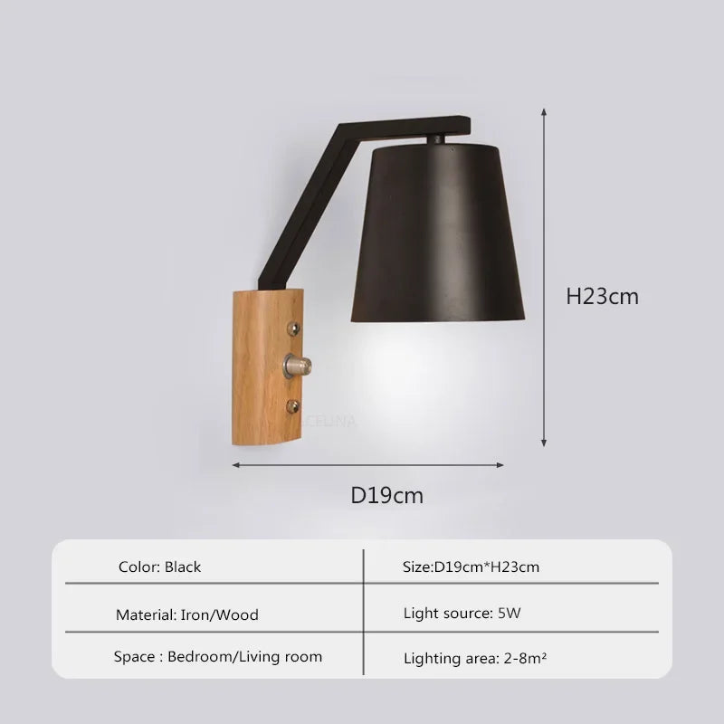 WoodGlow Light - Wooden LED Wall Sconce for Bedroom