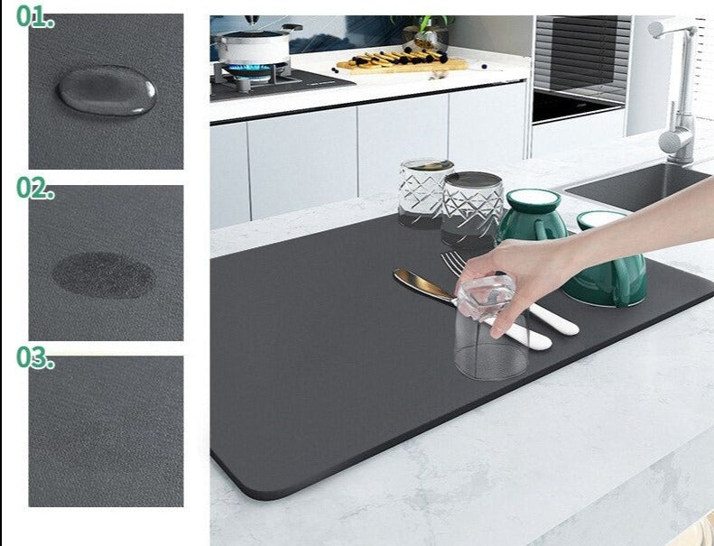 Absorbmat Premium - The Perfect Kitchen Mat for Beautifully Dry Dishes