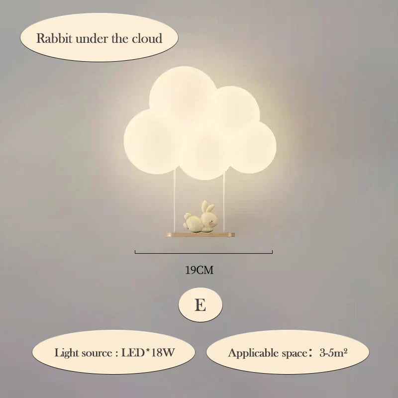 CloudLight - Modern LED Wall Lamp for Kids Bedroom