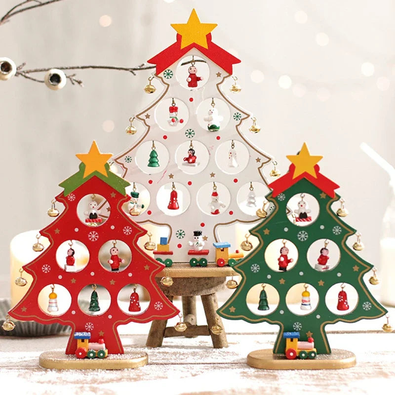 SapinElegant - Mini Wooden Christmas Tree for Desk and Table