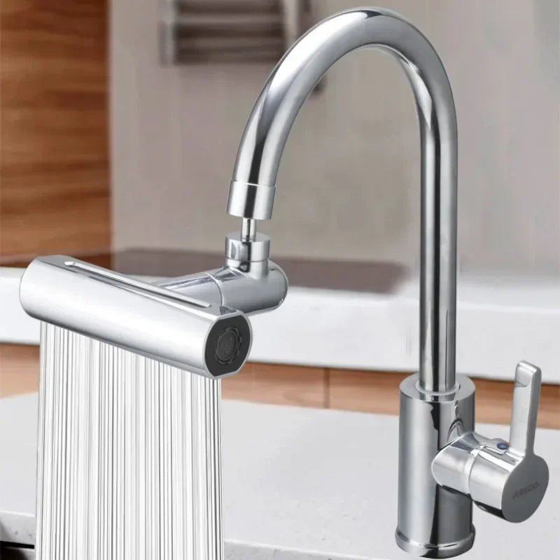 RainFlow - Chrome Pull-Out Bathroom Faucet with 4 Spray Modes
