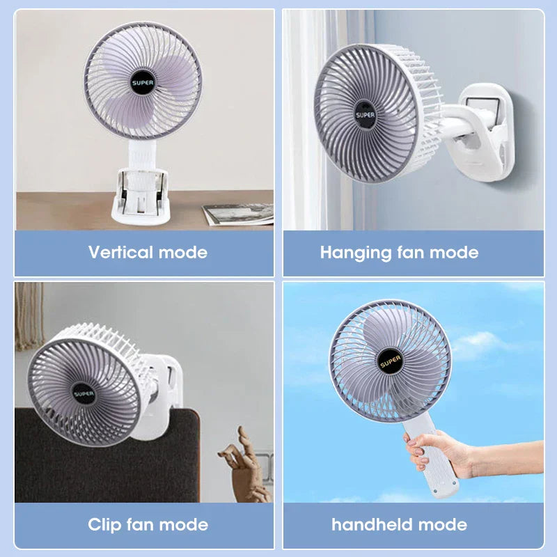 BreezeWave - Ventilateur 4-en-1 Portable pour un Refroidissement Puissant