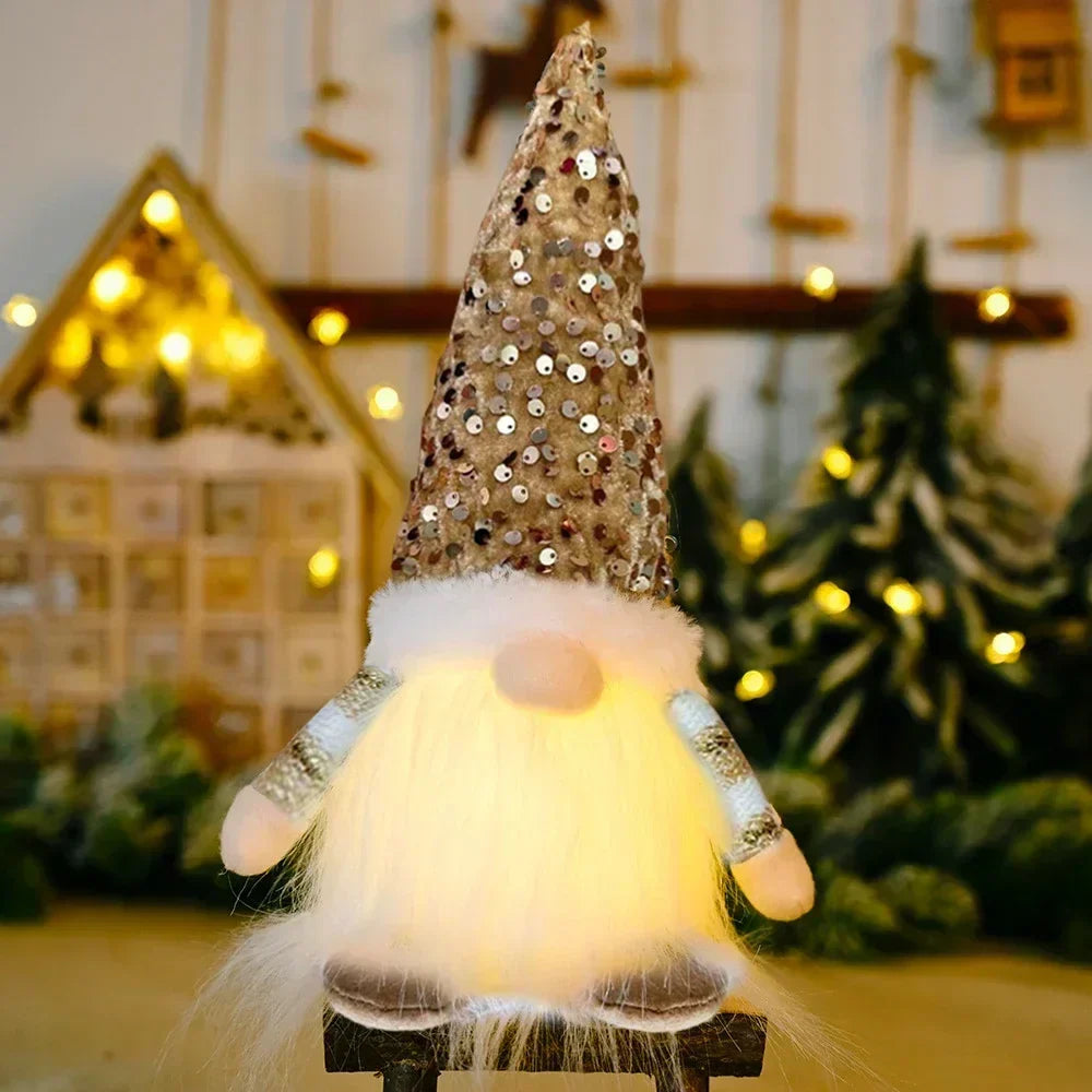 NoelGnome - Knitted Light-Up Christmas Gnome for Festive Decor
