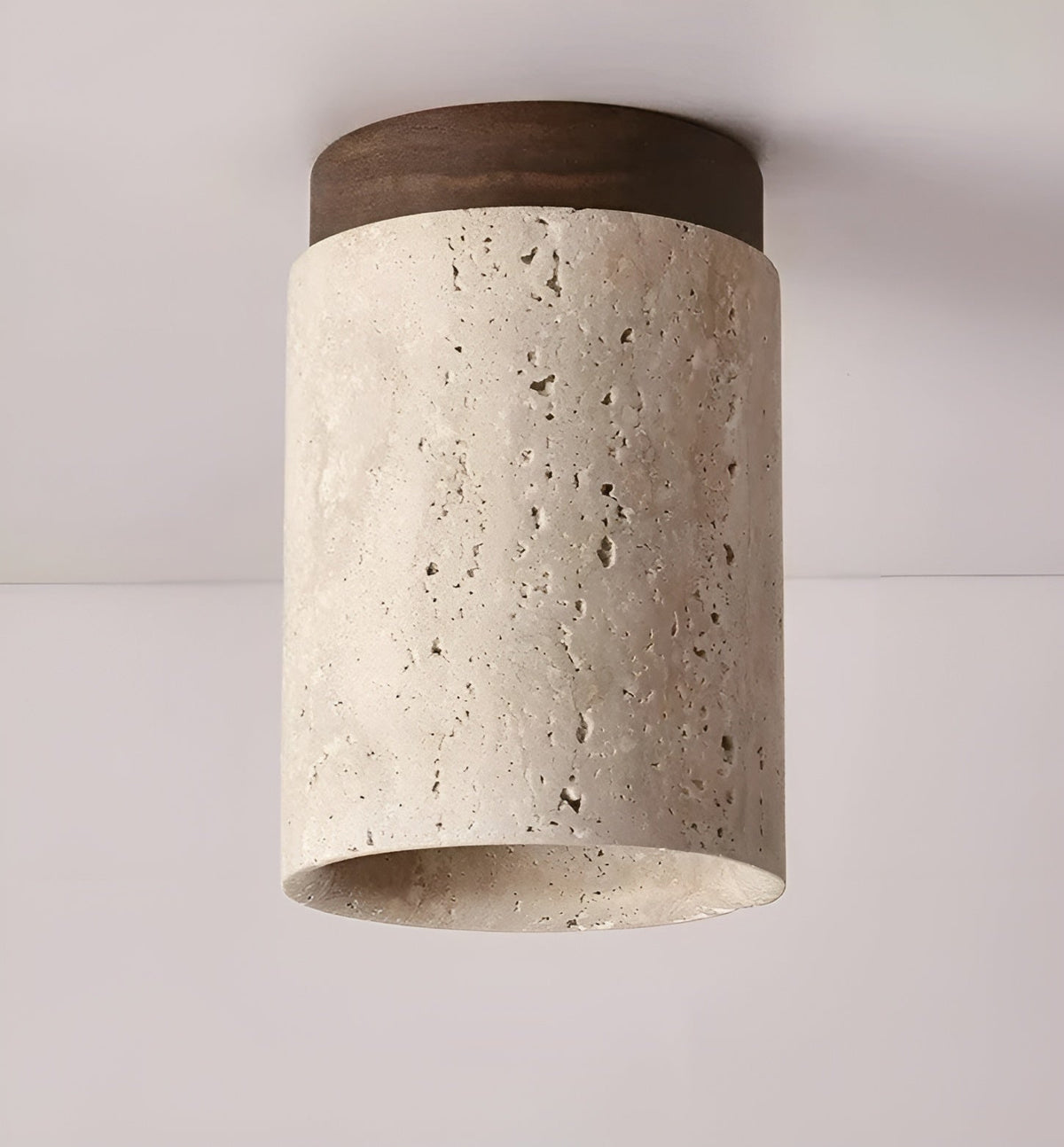 ZenElegance - Wabi Sabi Natural Travertine LED Ceiling Light