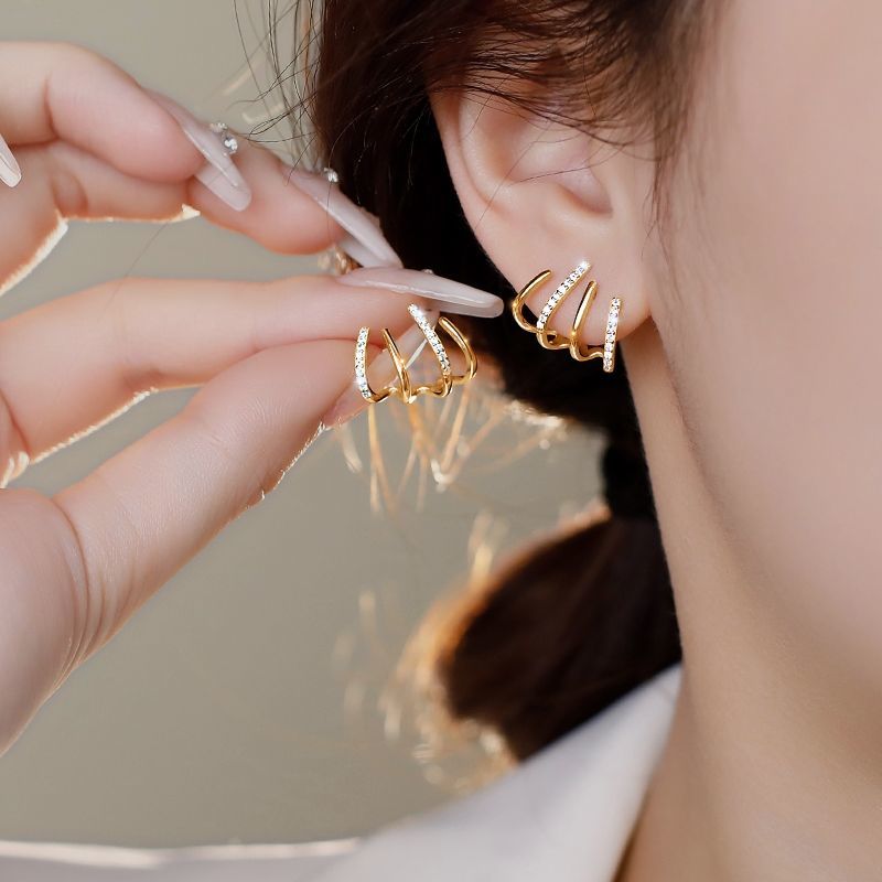 Set Boucles d'Oreilles Griffe 4 Styles en 1 - Polyvalentes