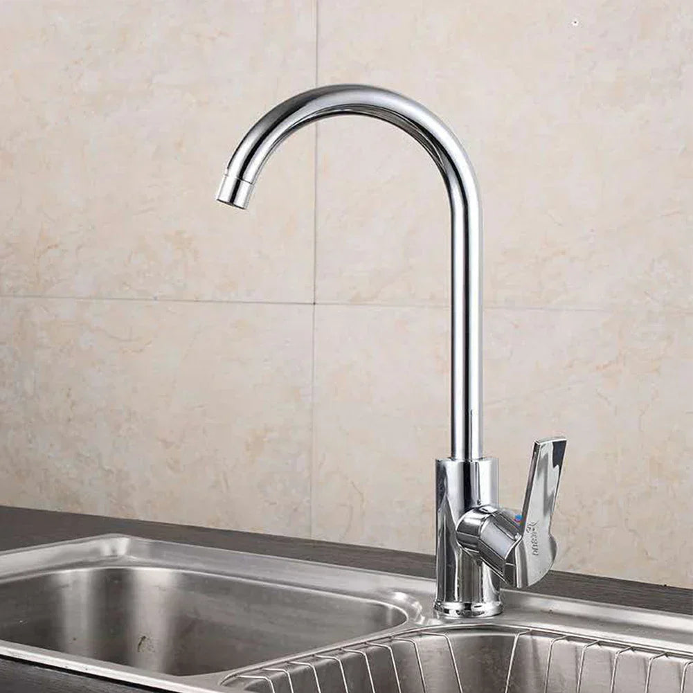 ShineFlow - Robinet Mitigeur de Cuisine Élégant en Acier Inoxydable