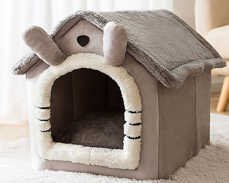 FluffyHaven - Cozy Pet House for Cats and Small Dogs