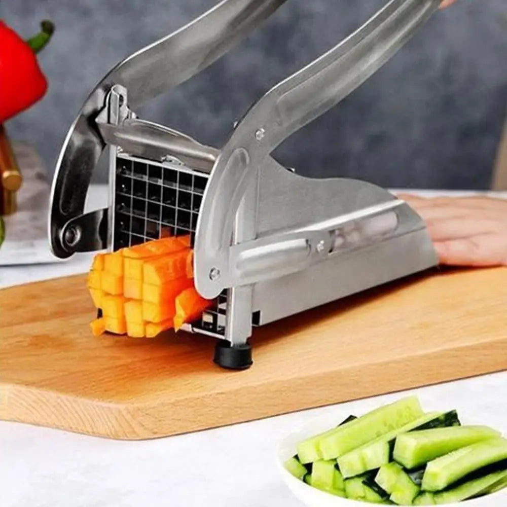 Fritzo Vegetable Cutter - Stainless Steel French Fry Cutter for Perfect Cuts
