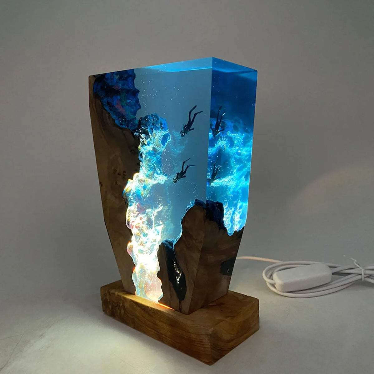 OceanGlow - USB Rechargeable Epoxy Resin Table Lamp