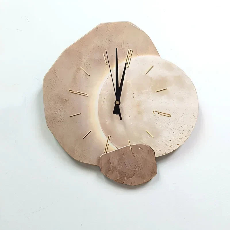 CreamWind Clock - Modern Wall Clock with LED Lighting