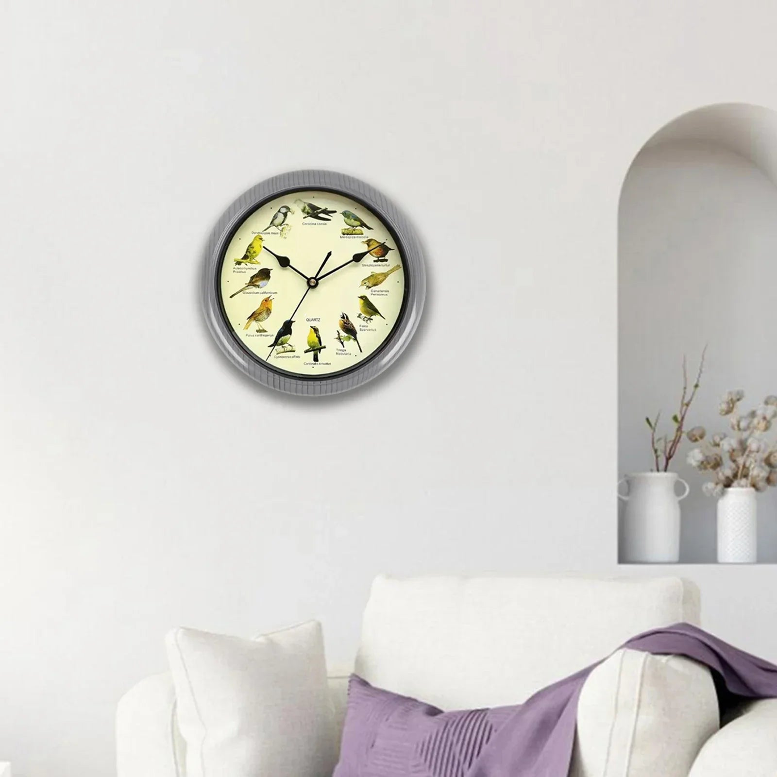 BirdSong Clock - Horloge murale 25 cm avec chants d'oiseaux