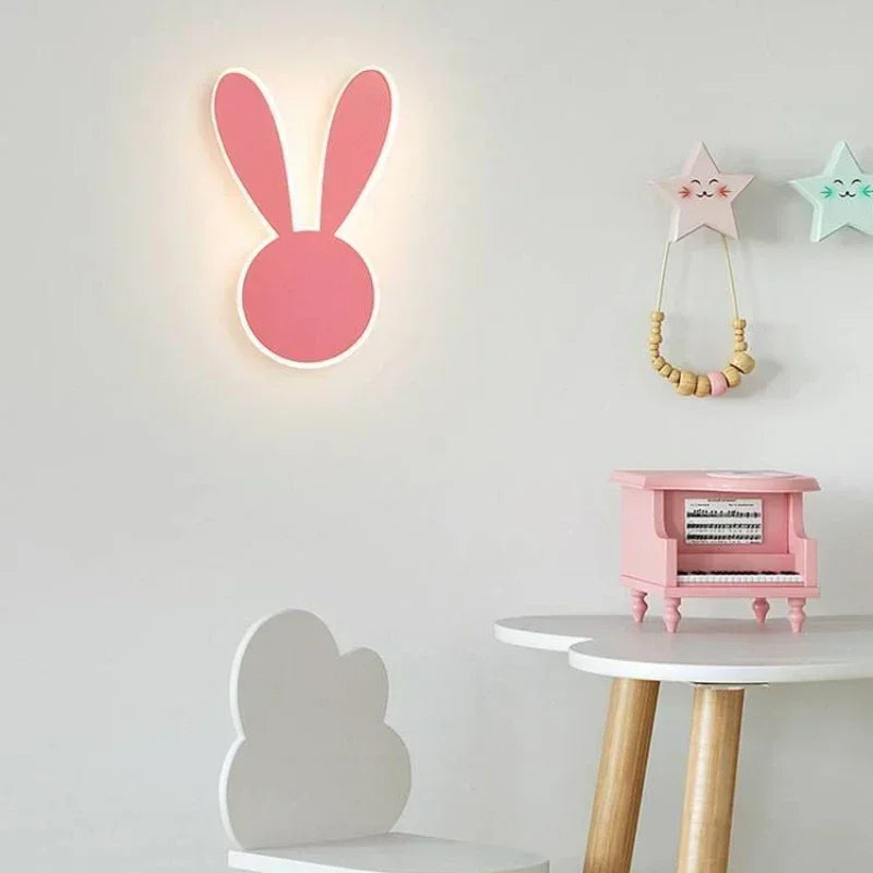 PinkRabbit - LED Rabbit Wall Lamp for Kids' Bedroom