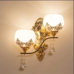 Saphira - Golden K9 Crystal LED Wall Sconce